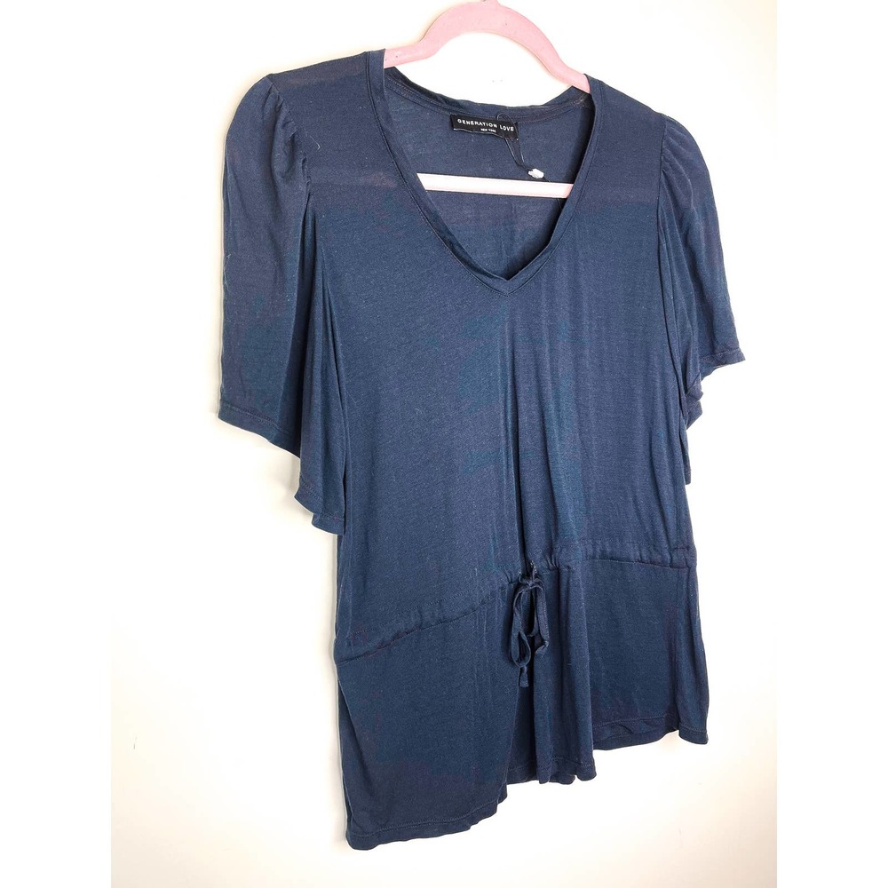 Generation Love Soft Basic Drawstring Tee In Black - image 2